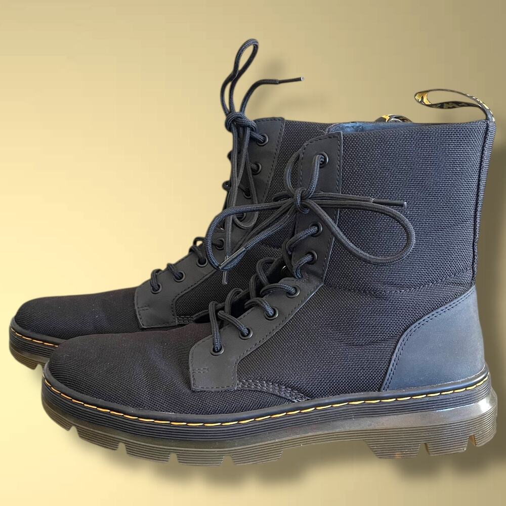 Like New! Dr. Martens Combs Combat Black Boots - Picture 5 of 12